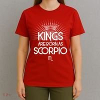 Kings Are Born As Scorpio T-Shirt thumb 4