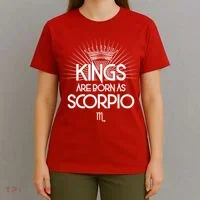 Kings Are Born As Scorpio T-Shirt thumb 4