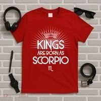 Kings Are Born As Scorpio T-Shirt thumb 5