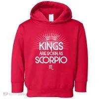 Kings Are Born As Scorpio Toddler Hoodie thumb 0