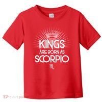 Kings Are Born As Scorpio Toddler T-Shirt thumb 0