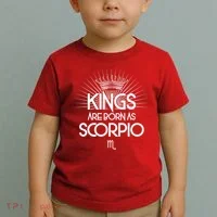 Kings Are Born As Scorpio Toddler T-Shirt thumb 2