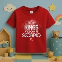Kings Are Born As Scorpio Toddler T-Shirt thumb 3