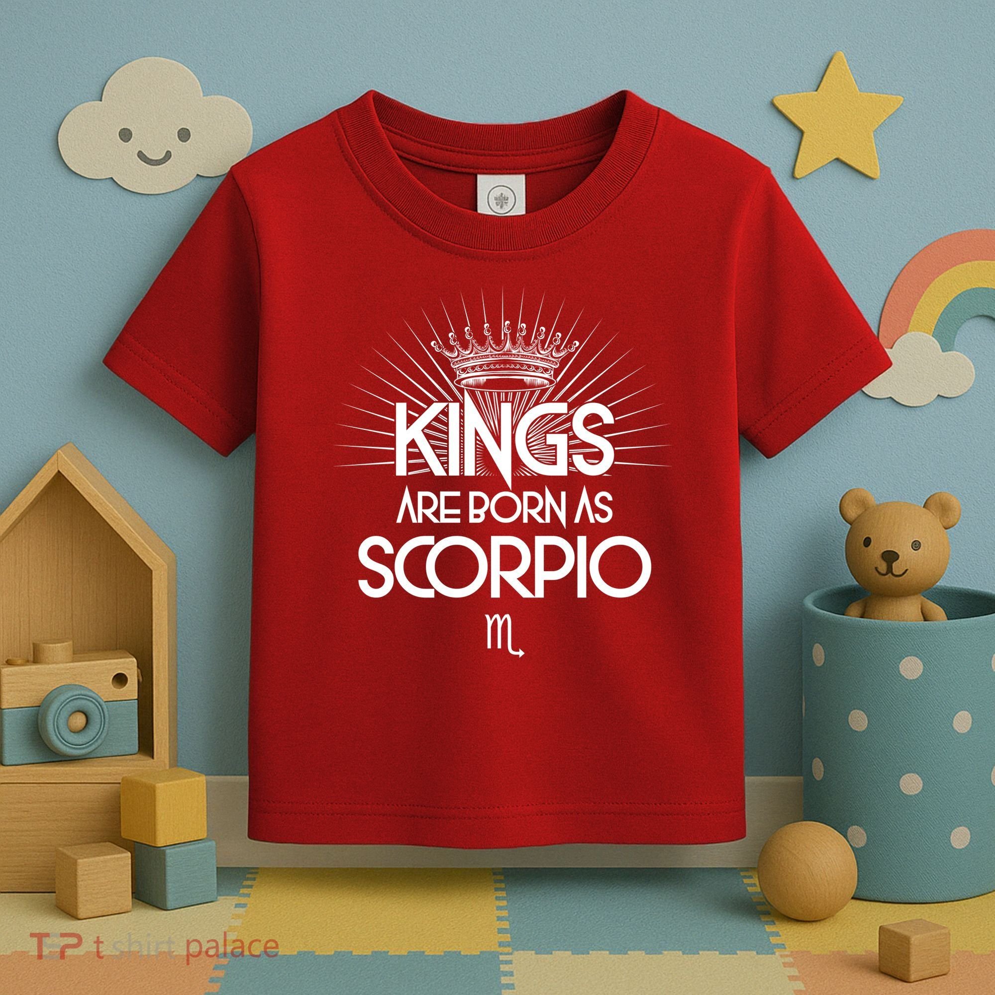 Kings Are Born As Scorpio Toddler T-Shirt
