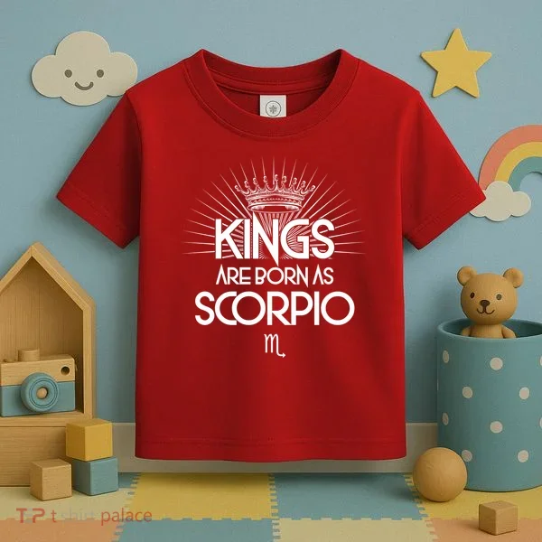 Kings Are Born As Scorpio Toddler T-Shirt