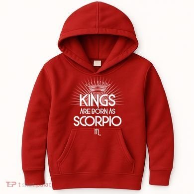 Kings Are Born As Scorpio Kids Hoodie
