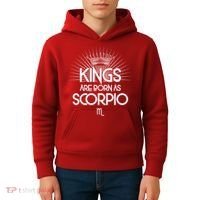 Kings Are Born As Scorpio Kids Hoodie thumb 4