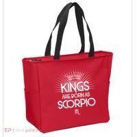 Kings Are Born As Scorpio Tote Bag thumb 2