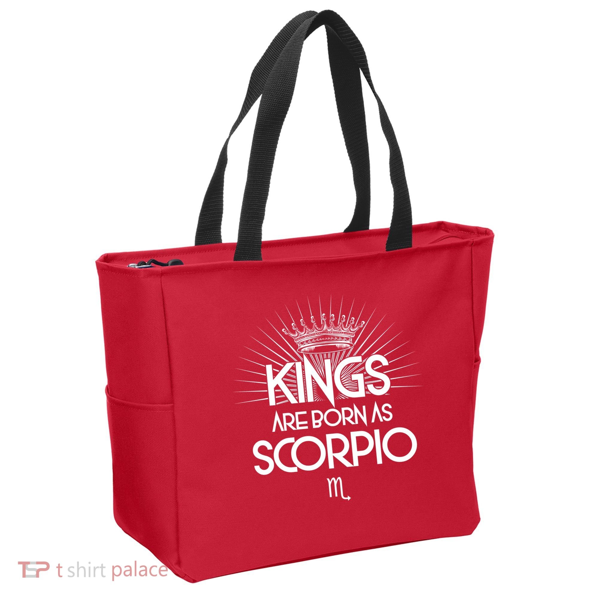 Kings Are Born As Scorpio Tote Bag