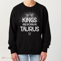 Kings Are Born As Taurus Women's Sweatshirt thumb 0