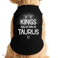 Kings Are Born As Taurus Doggie Tank thumb 0