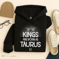 Kings Are Born As Taurus Hoodie thumb 4