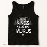 Kings Are Born As Taurus Tank Top thumb 2