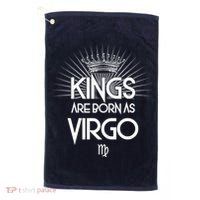 Kings Are Born As Virgo Golf Towel thumb 0