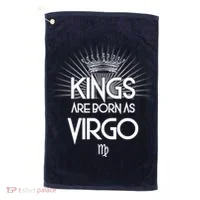Kings Are Born As Virgo Golf Towel thumb 0
