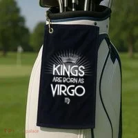 Kings Are Born As Virgo Golf Towel thumb 2
