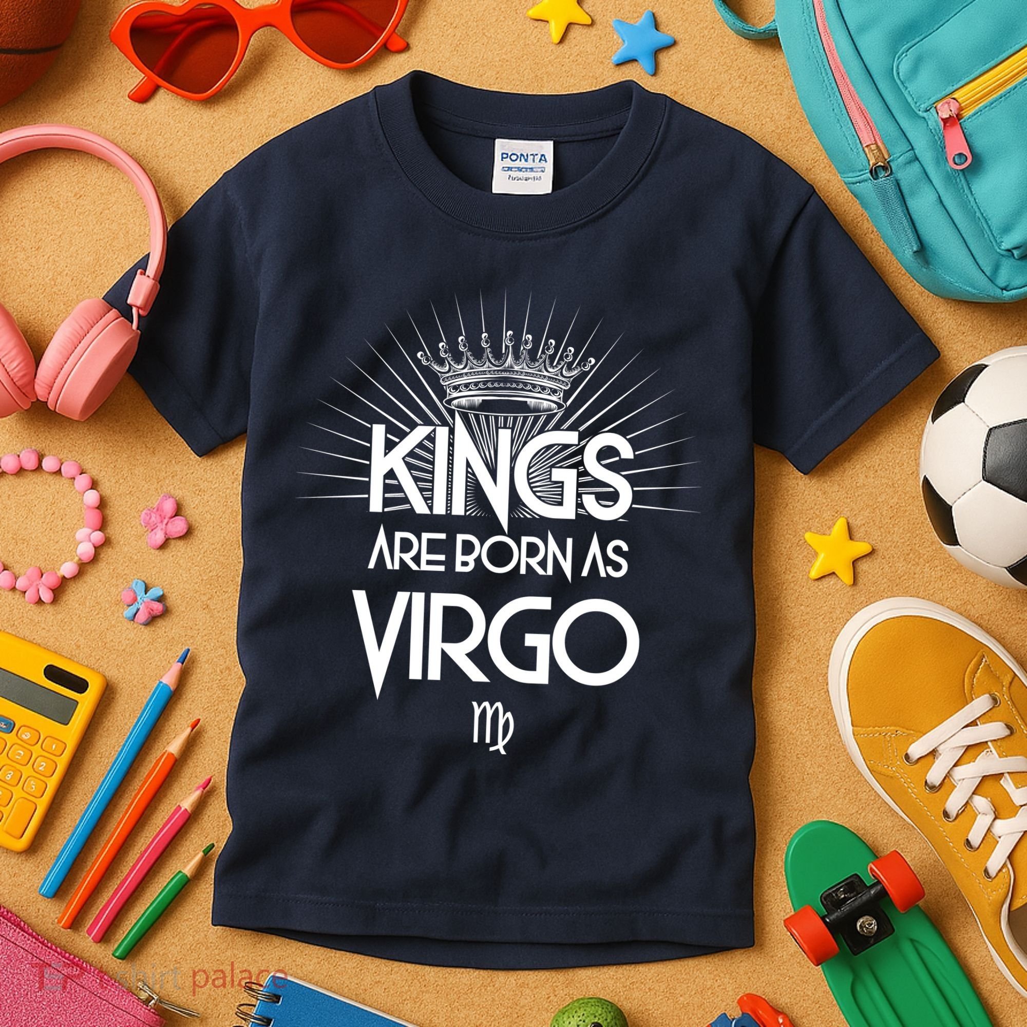 Kings Are Born As Virgo Kids T-Shirt