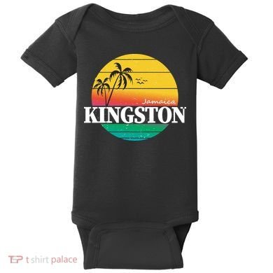 Kingston Jamaica Retro Baby Bodysuit