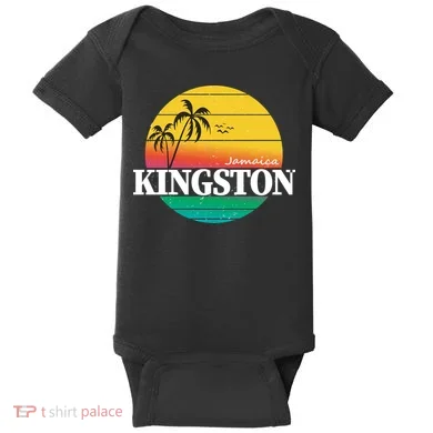 Kingston Jamaica Retro Baby Bodysuit