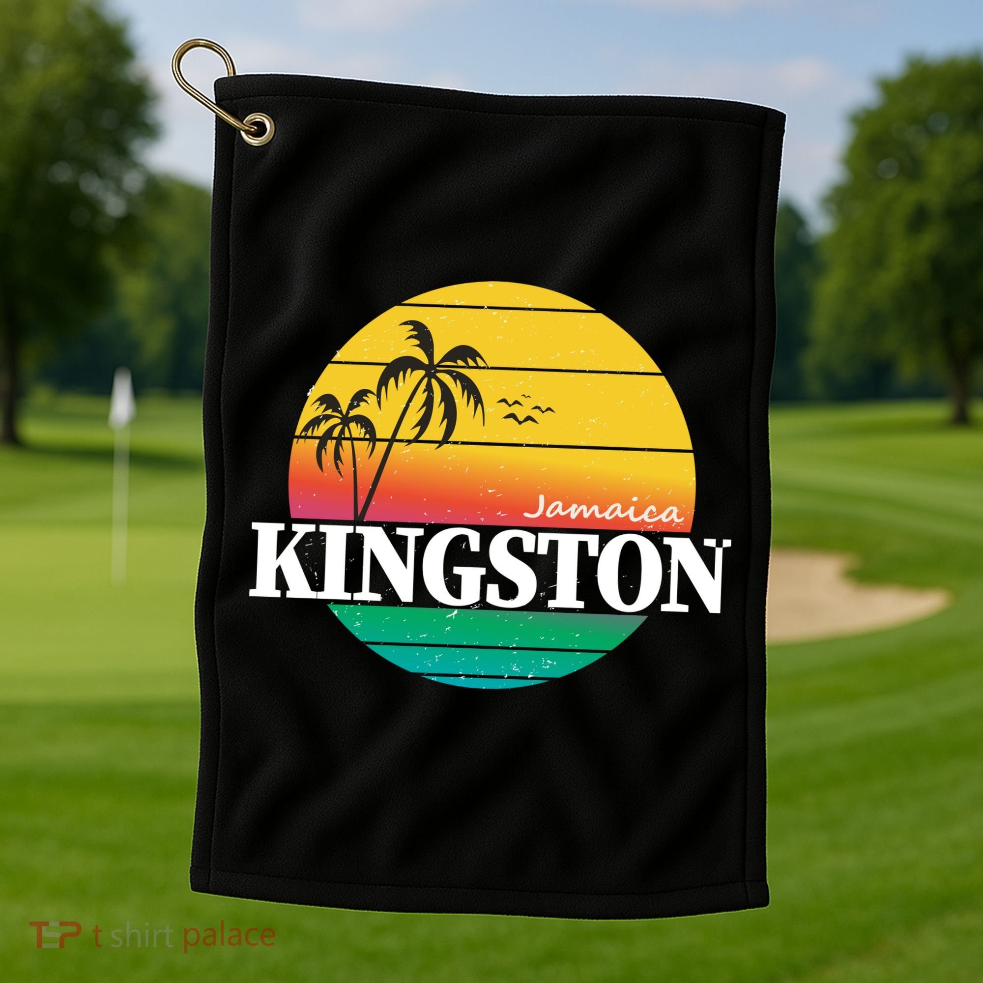 Kingston Jamaica Retro Golf Towel