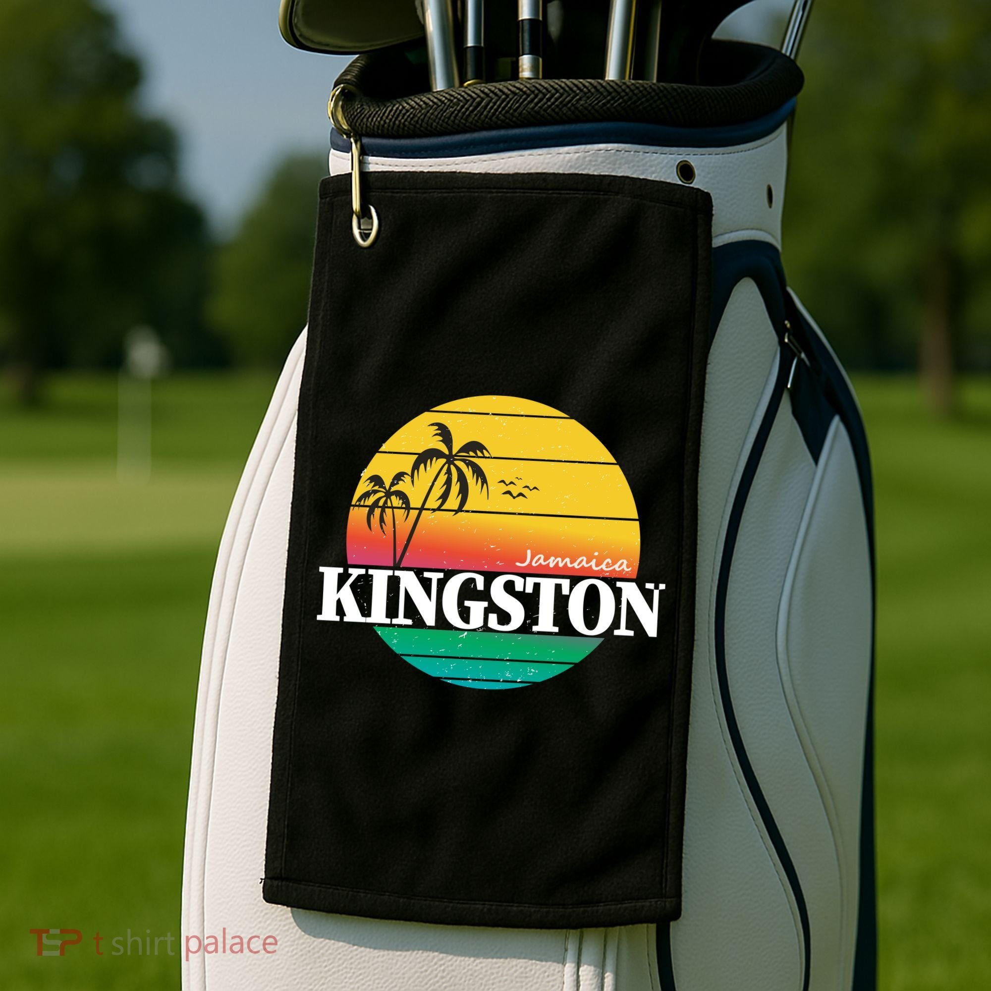Kingston Jamaica Retro Golf Towel