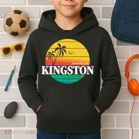 Kingston Jamaica Retro Kids Hoodie thumb 2