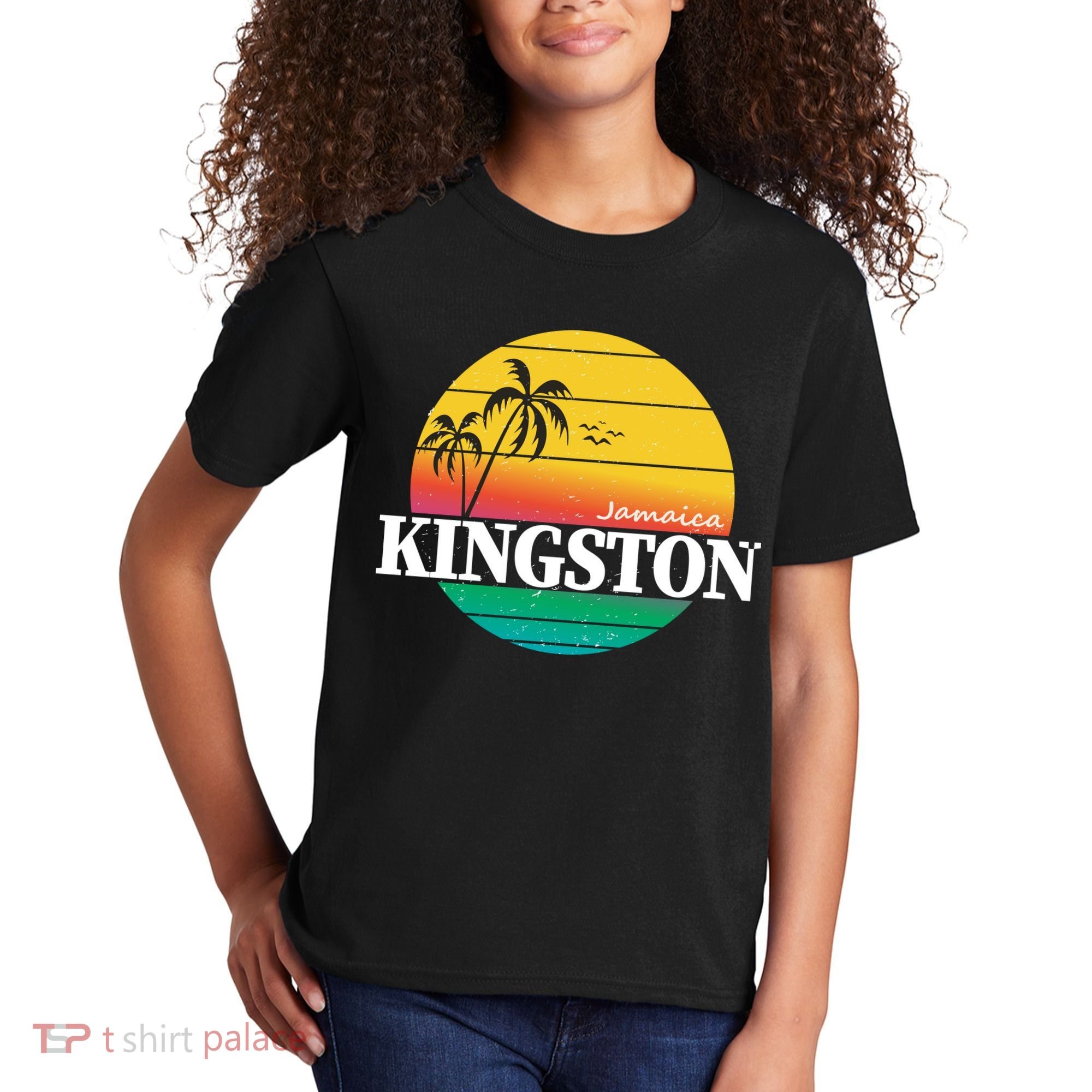 Kingston Jamaica Retro Kids T-Shirt