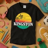 Kingston Jamaica Retro Kids T-Shirt thumb 3