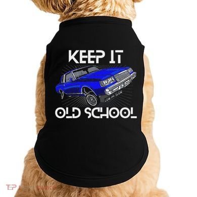 Keep It Old School Lowrider Car Chicano Low & Slow Oldies Doggie Tank