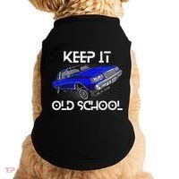 Keep It Old School Lowrider Car Chicano Low & Slow Oldies Doggie Tank thumb 0