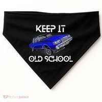 Keep It Old School Lowrider Car Chicano Low & Slow Oldies USA-Made Doggie Bandana thumb 0