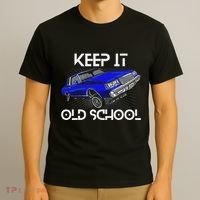 Keep It Old School Lowrider Car Chicano Low & Slow Oldies T-Shirt thumb 3