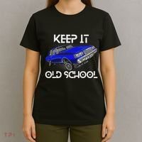 Keep It Old School Lowrider Car Chicano Low & Slow Oldies T-Shirt thumb 4