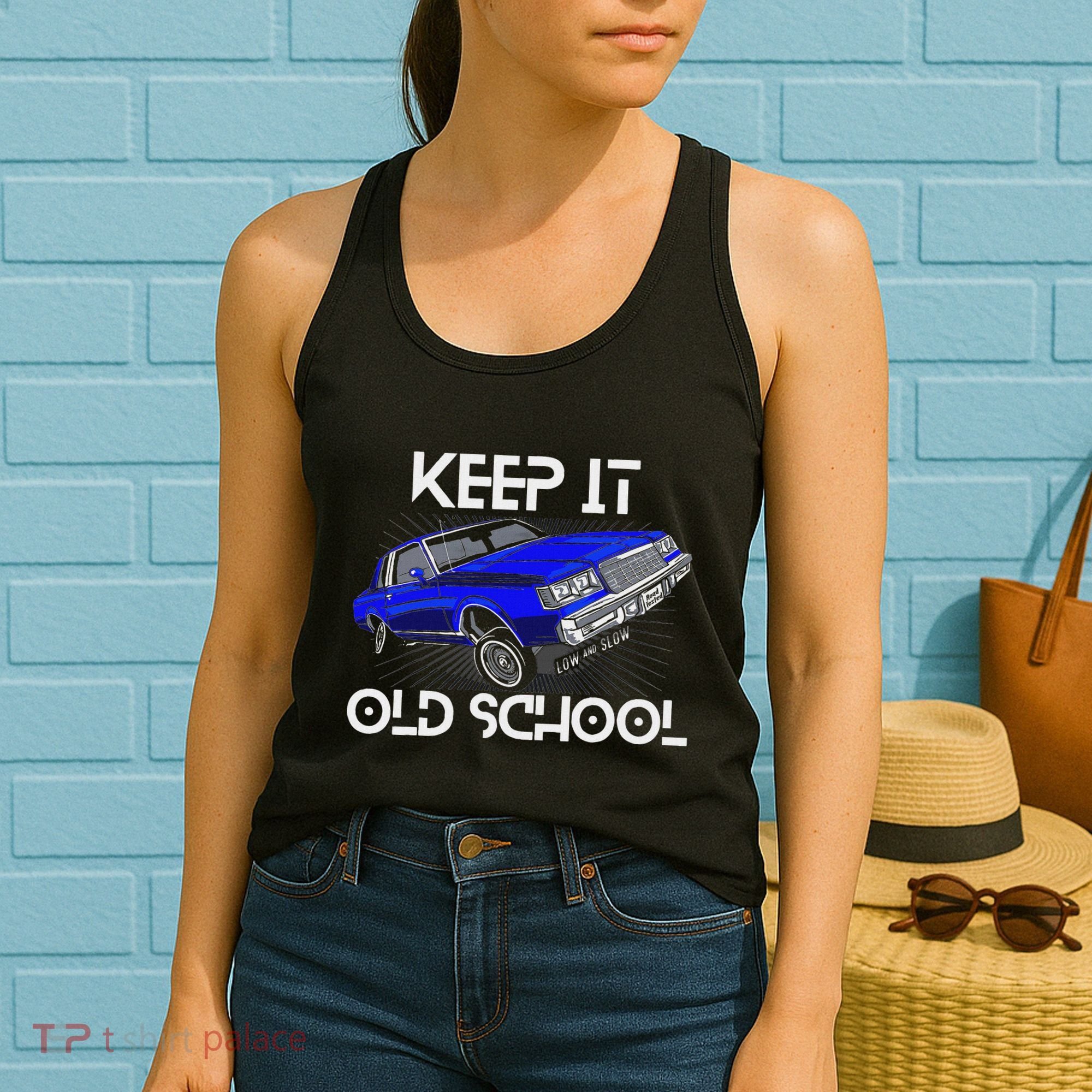 Keep It Old School Lowrider Car Chicano Low & Slow Oldies Women's Tank Top
