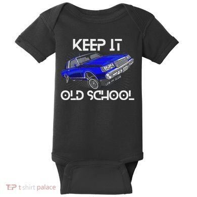 Keep It Old School Lowrider Car Chicano Low & Slow Oldies Baby Bodysuit