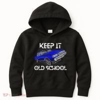 Keep It Old School Lowrider Car Chicano Low & Slow Oldies Kids Hoodie thumb 0