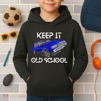 Keep It Old School Lowrider Car Chicano Low & Slow Oldies Kids Hoodie thumb 2
