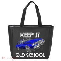Keep It Old School Lowrider Car Chicano Low & Slow Oldies Tote Bag thumb 0