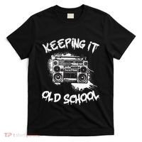 Keeping It Old School Vintage Boombox 80s Hip Hop Graffiti T-Shirt thumb 0