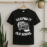 Keeping It Old School Vintage Boombox 80s Hip Hop Graffiti T-Shirt thumb 2
