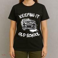 Keeping It Old School Vintage Boombox 80s Hip Hop Graffiti T-Shirt thumb 4