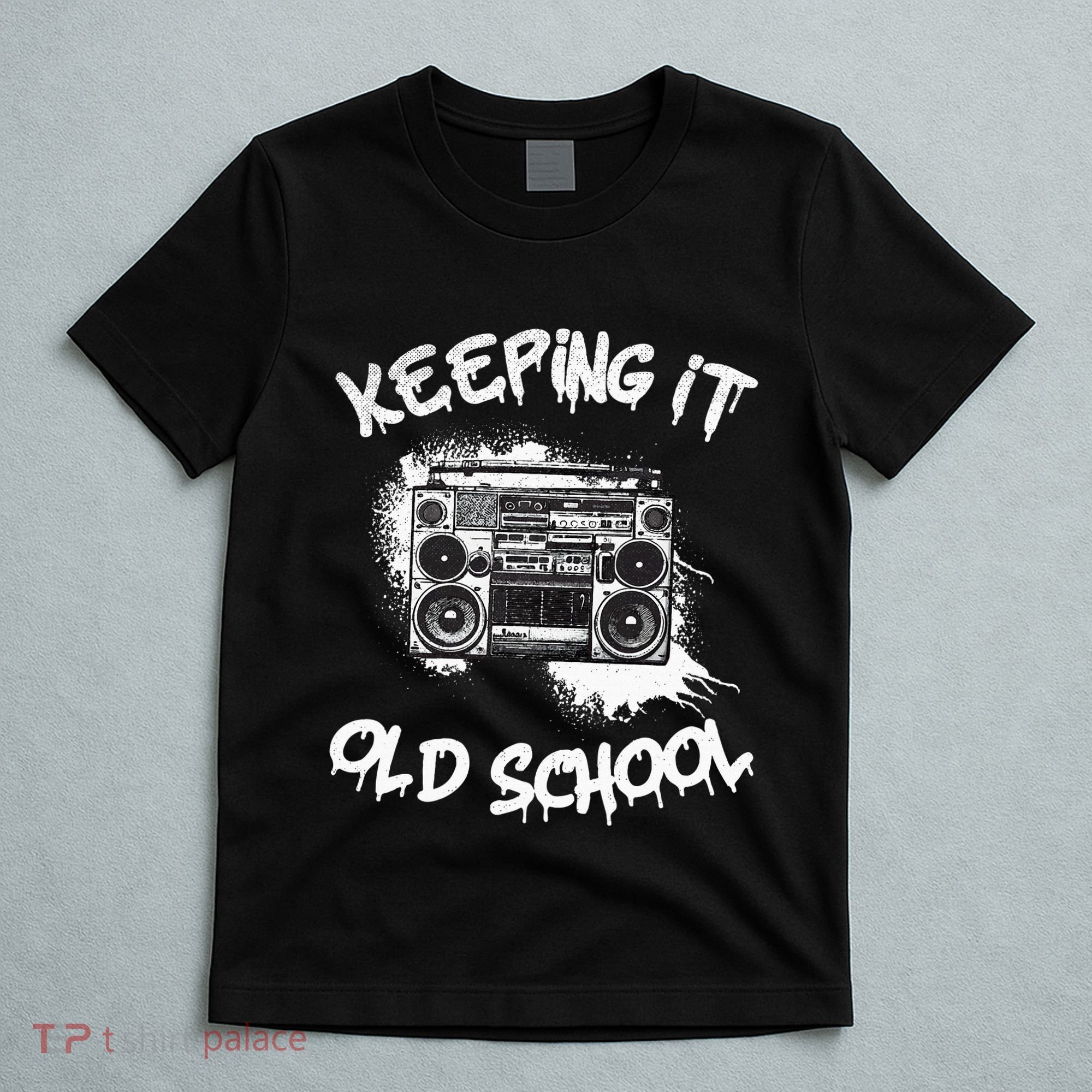 Keeping It Old School Vintage Boombox 80s Hip Hop Graffiti T-Shirt