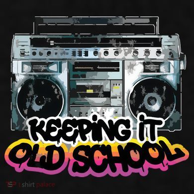 Keeping It Old School Vintage Boombox 80s Ladies PosiCharge Tri-Blend Wicking Tank