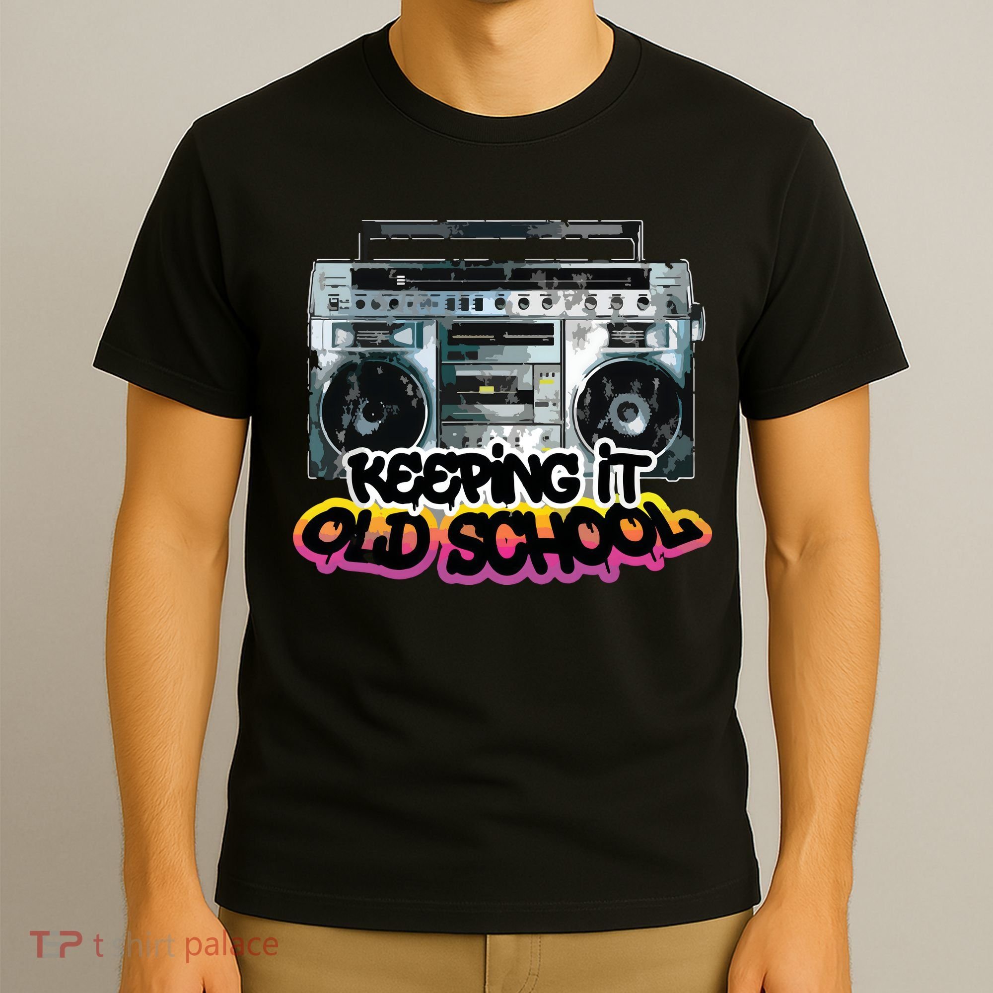 Keeping It Old School Vintage Boombox 80s T-Shirt