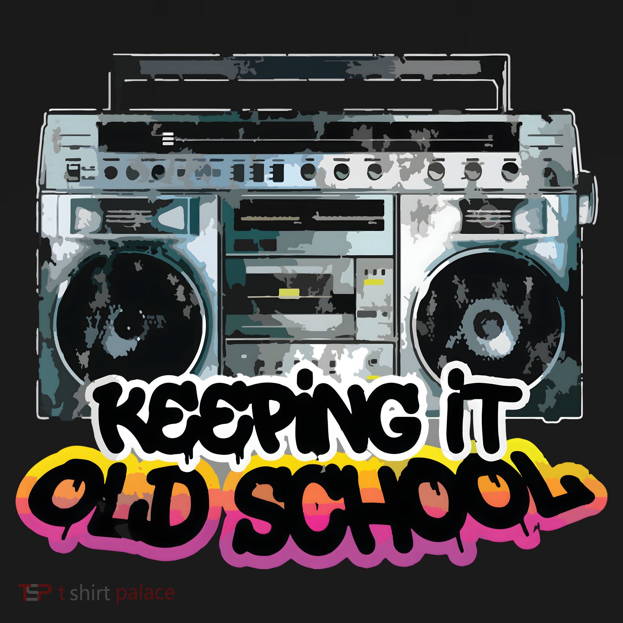 Keeping It Old School Vintage Boombox 80s T-Shirt