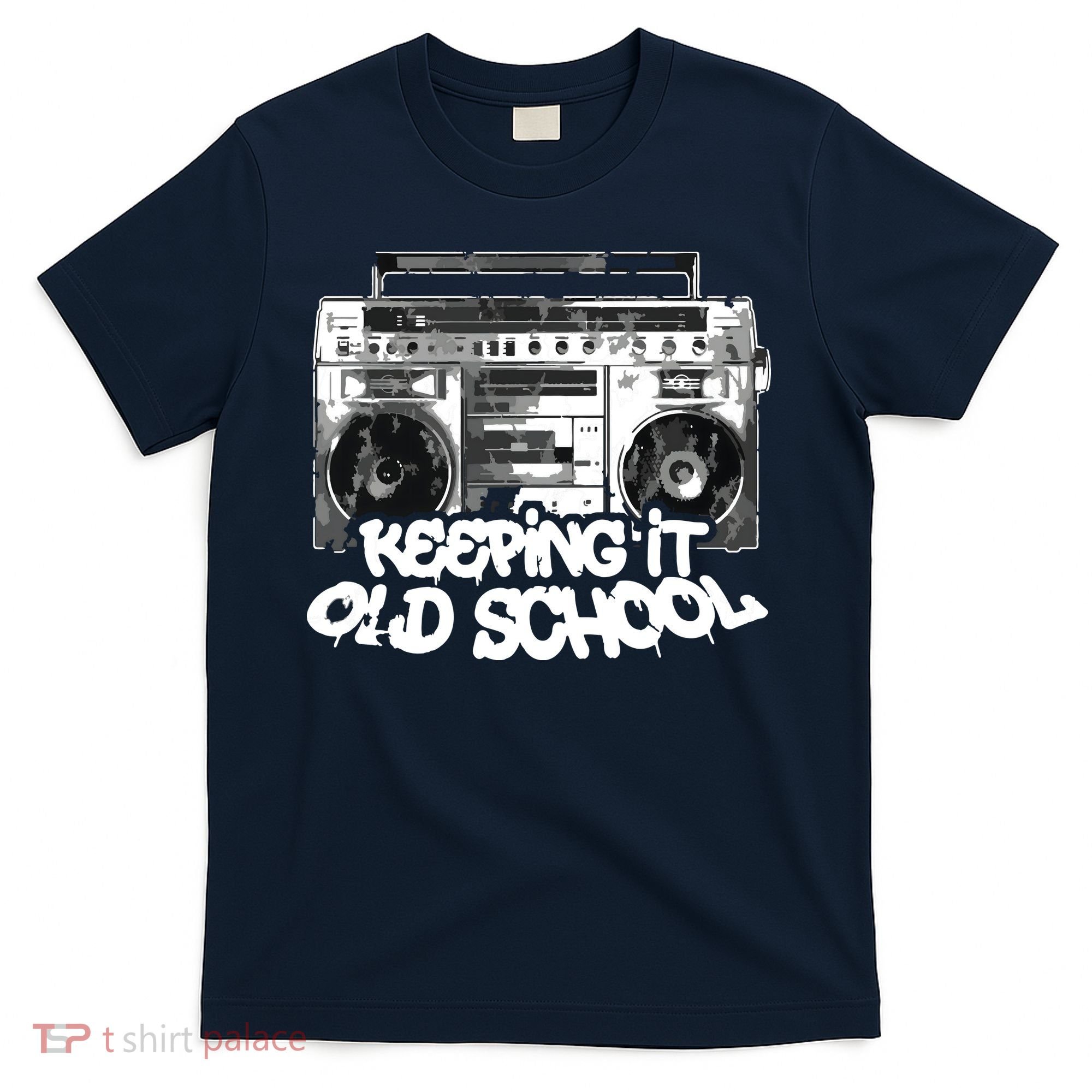 Keeping It Old School Vintage Boombox Graffiti T-Shirt