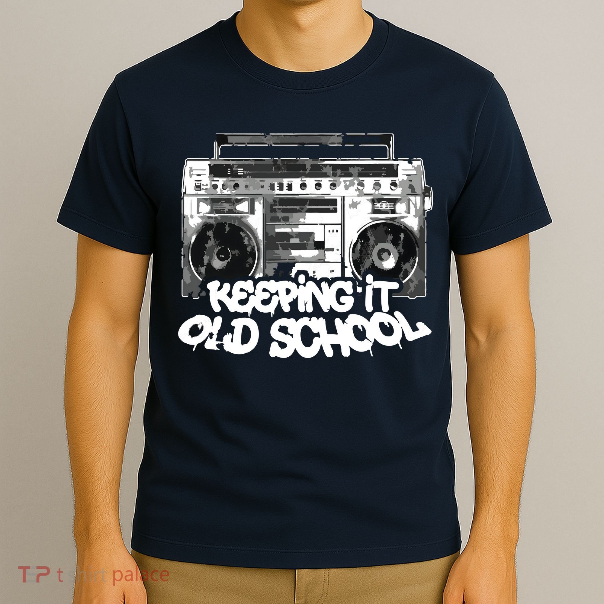 Keeping It Old School Vintage Boombox Graffiti T-Shirt
