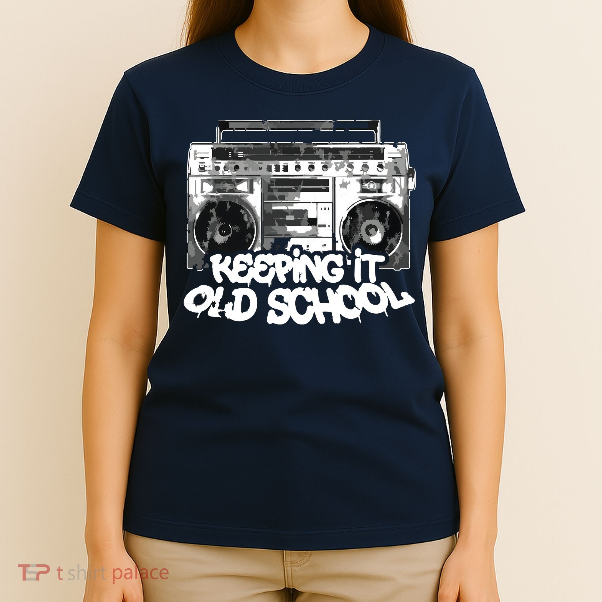 Keeping It Old School Vintage Boombox Graffiti T-Shirt
