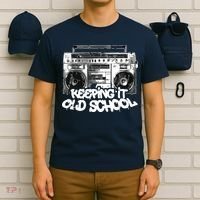 Keeping It Old School Vintage Boombox Graffiti T-Shirt thumb 6
