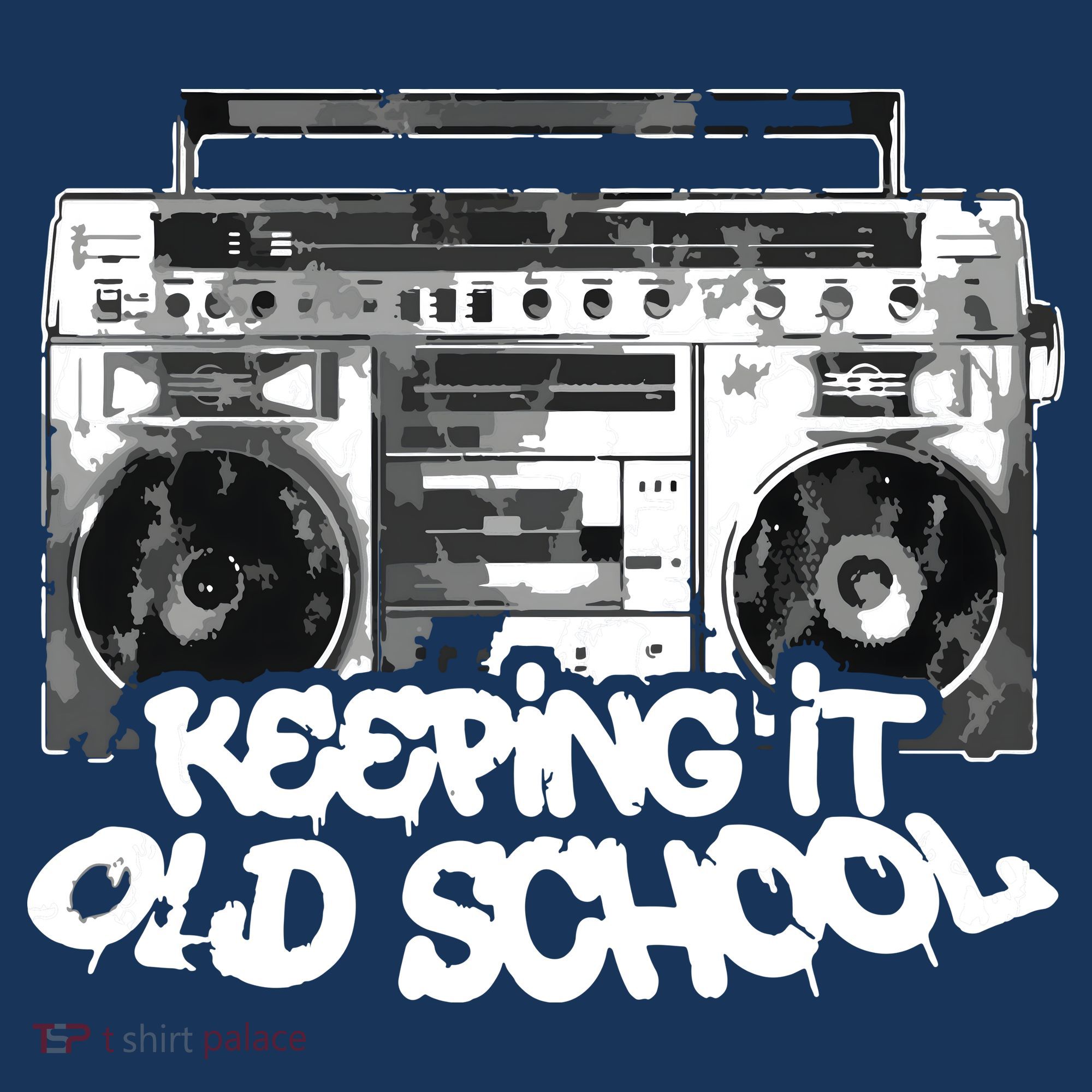 Keeping It Old School Vintage Boombox Graffiti T-Shirt